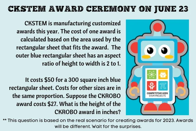 Original activity · Customized awards — original poster; readable text is provided immediately before this image