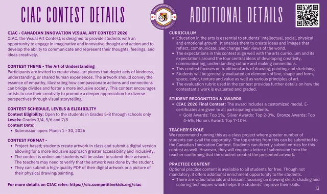 CIAC · original 2026 contest details — original poster; readable text is provided immediately before this image