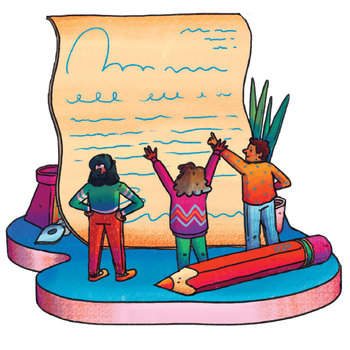 Focus on Family — collaborative learning illustration
